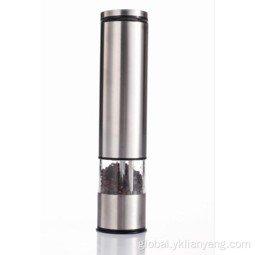 Electric Grinder with Light portable salt and pepper electric stainless grinder Supplier